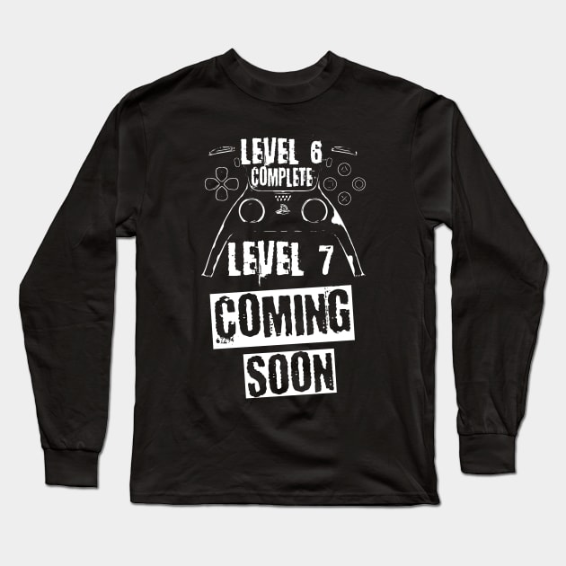 Level 6 Complete, white theme Long Sleeve T-Shirt by Nana On Here